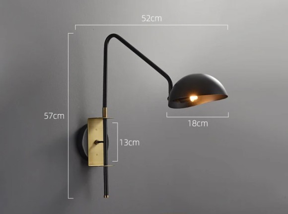 Бра DeLight Collection Wall lamp MT9049-1WB black/bronze