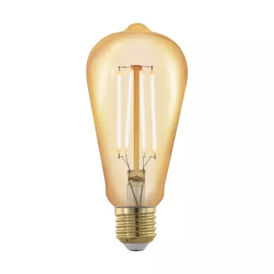 Лампа светодиодная филаментная диммируемая Eglo E27 4W 1700К золотая 11696