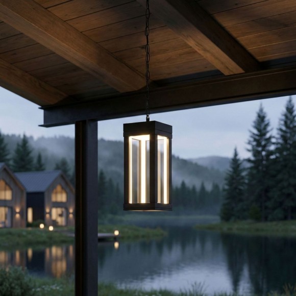 Уличный подвесной светильник Elektrostandard Frame 1528 TECHNO LED черный 4690389219115 a072091