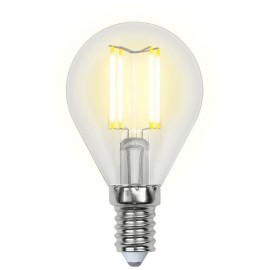 Лампа светодиодная филаментная (UL-00002870) Uniel E14 5W 4000K LED-G45-5W/NW/E14/CL/DIM GLA01TR