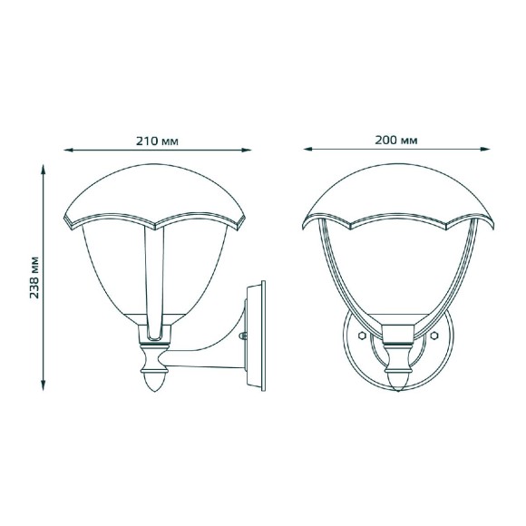 Уличный настенный светильник Gauss Aura GD027