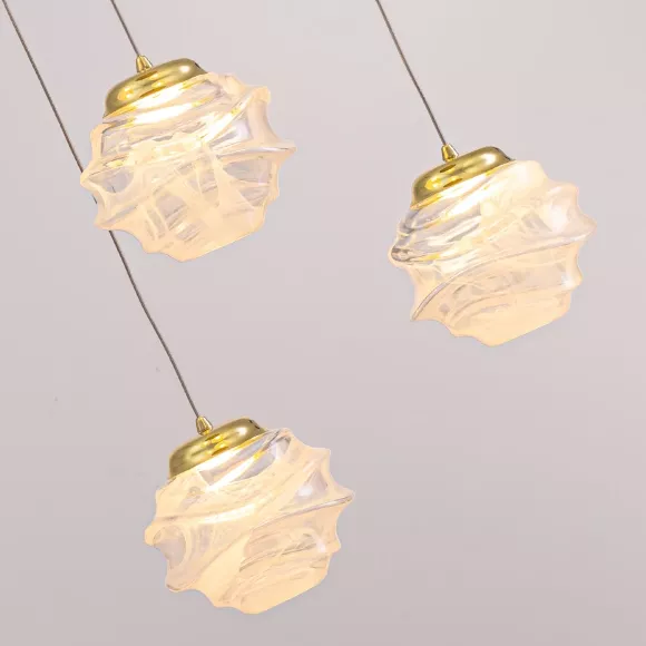 Подвесной светильник Delight Collection MD25030003-5A gold/clear, декоративные элементы крупным планом