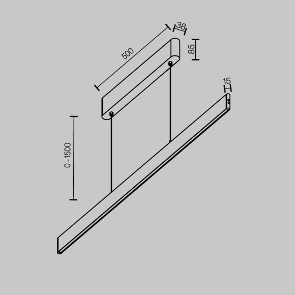 Линейный подвесной светильник Maytoni Technical Euphoria P109PL-36W2.7-6K-W