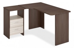 Стол письменный Домино Лайт СКЛ-Угл130 MER_SKL-Ugl_130_SHK_LEV