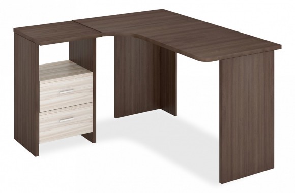Стол письменный Домино Лайт СКЛ-Угл130 MER_SKL-Ugl_130_SHK_LEV