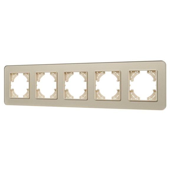 Рамка на 5 постов стеклянная Arlight FRM-OMALI-GS-5-GD 049707