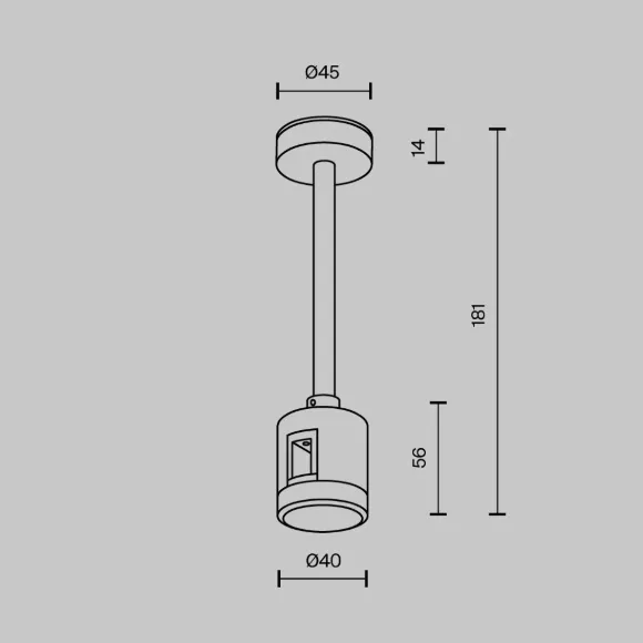 Крепление потолочное с прямым коннектором питания Maytoni Flarity TRA156C-IPCL1-B, крепление