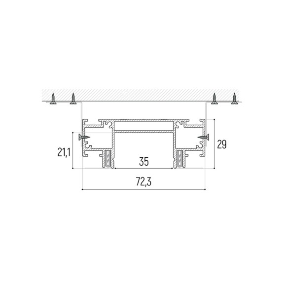Интрудер для встраивания однофазного трека Novotech 135191