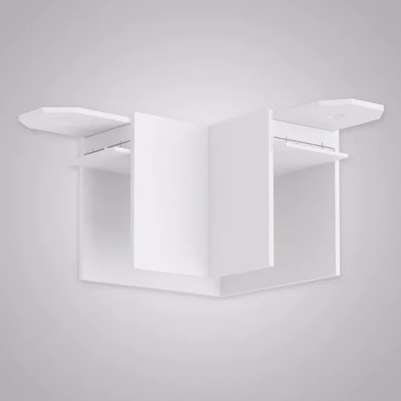 Угловой соединитель AM Group AM543 WH SMART, Белый, Алюминий, Испания