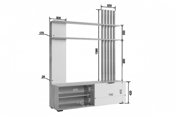 Стенка для гостиной Бери MBS_GNS-01_2563