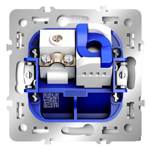 Розетка телевизионная встраиваемая Voltum S70 TV+RJ45 кат. 6, (белый глянцевый) VLS060701