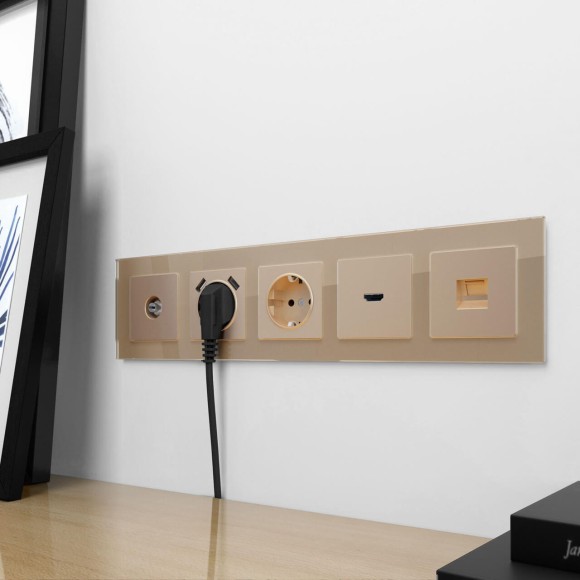 Розетка Werkel Ethernet RJ-45 шампань W1181011 4690389157479