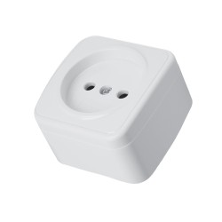 Розетка накладная 1-местная Stekker Basic PST10-501-20 50074