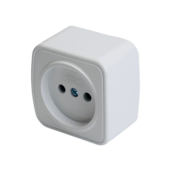 Розетка накладная 1-местная Stekker Basic PST10-501-20 50074