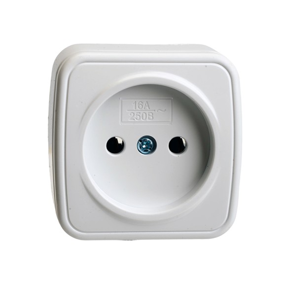 Розетка накладная 1-местная Stekker Basic PST10-501-20 50074