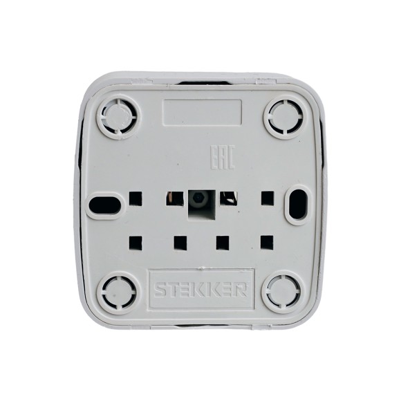 Розетка накладная 1-местная Stekker Basic PST10-501-20 50074