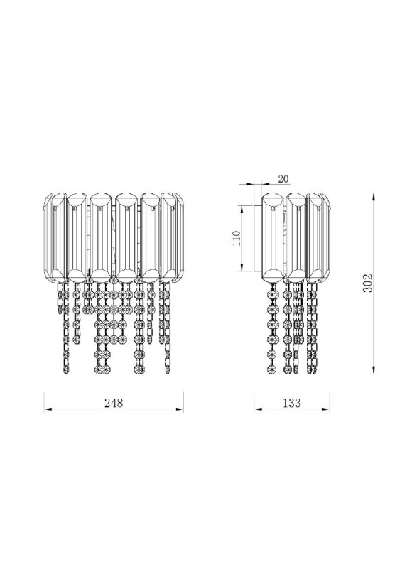 Настенный светильник Maytoni Hail MOD097WL-02CH