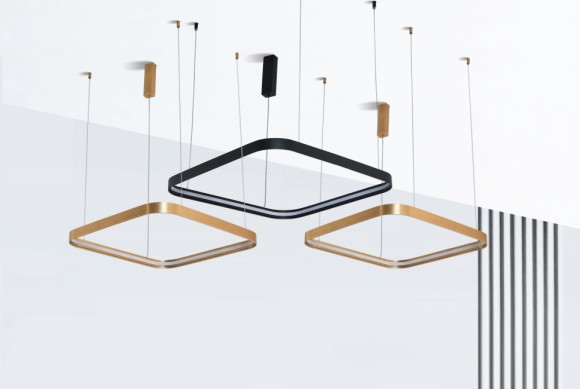 Подвесная светодиодная люстра Italline IT013-6024 gold 3000K