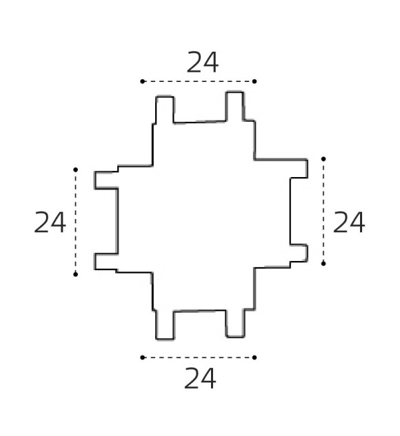 Соединитель Х-образный для магнитного шинопровода Italline IT09-9031 black