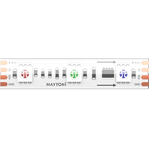 Светодиодная лента Maytoni Led Strip 12В 5050 14,4Вт/м RGB 5м IP68 201245