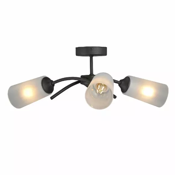 Потолочная люстра Vitaluce V2850-1/3PL, Черный, Белый, Металл, вид снизу Потолочная люстра Vitaluce V2850-1/3PL, Черный, Белый, Металл, вид снизу