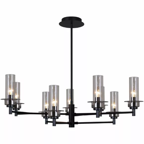 Люстра на штанге Illumico IL2216-9PLS-24 HIGHBALL, Черный, Дымчатый, Металл