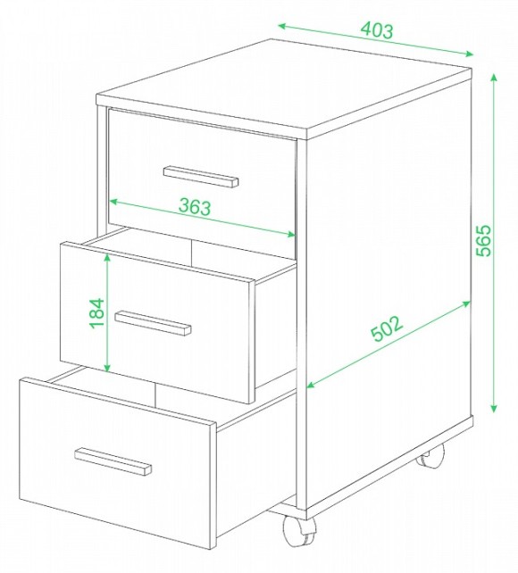 Тумбочка Домино ТС-1 MER_TS-1_SH