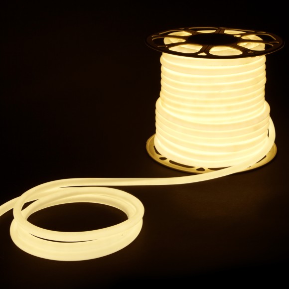 Светодиодный гибкий неон Elektrostandard 220V 9,6W 144Led 2835 IP67 круглый дневной белый, 50 м 4690389167461