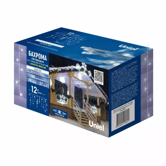 Уличная гирлянда Uniel ULD-B12006-195/TTK WHITE IP44 UL-00010879 Уличная гирлянда Uniel ULD-B12006-195/TTK WHITE IP44 UL-00010879