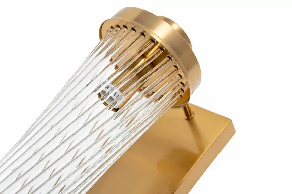 Настенный светильник Garda Decor 92EL-YG59026, Золото, Прозрачный, Металл, крупный план Настенный светильник Garda Decor 92EL-YG59026, Золото, Прозрачный, Металл, крупный план