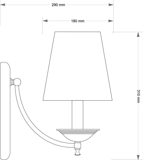 Бра Kutek San Marino Lampshade SAN-K-1(P/A)CR
