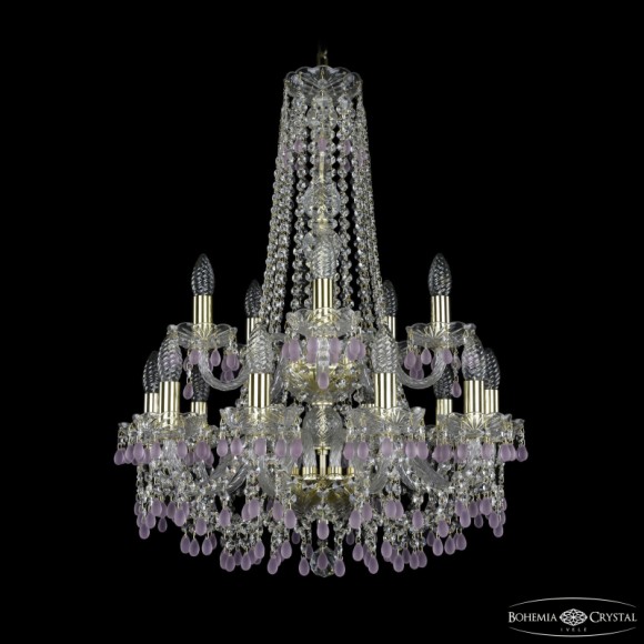 Подвесная люстра Bohemia Ivele Crystal 1410/10+5/195/h-74/2d G V7010