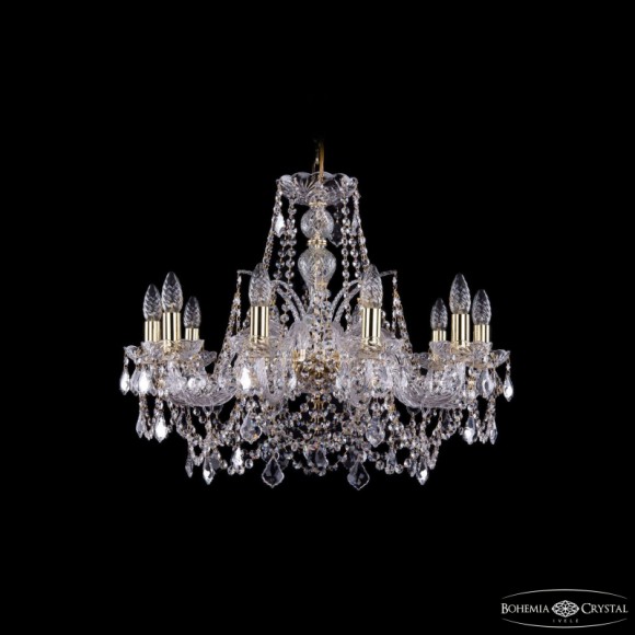 Подвесная люстра Bohemia Ivele Crystal 1411/10/240 G Leafs