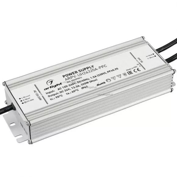 Блок питания Arlight ARPV-UH24320A-PFC (24V, 13.3A, 320W) 024272(1) Блок питания Arlight ARPV-UH24320A-PFC (24V, 13.3A, 320W) 024272(1)