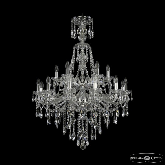 Подвесная люстра Bohemia Ivele Crystal 1415/12+6/300/XL-114/2d Ni