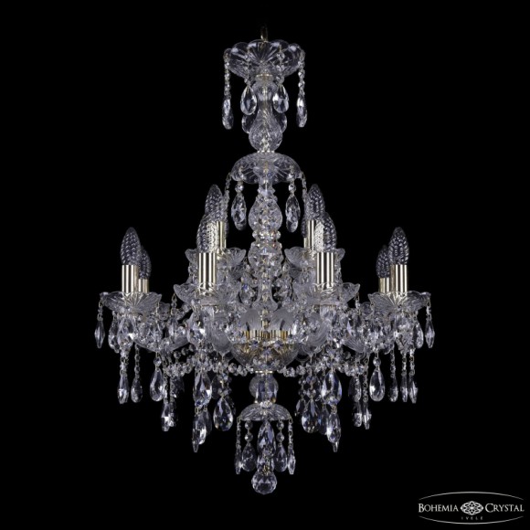 Подвесная люстра Bohemia Ivele Crystal 1415/8+4/200/XL-76 G