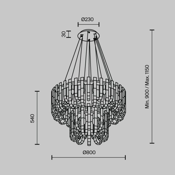 Подвесная люстра Modelux ML.6621.28 CR