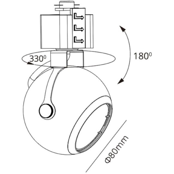 Трековый светильник Эра TR35-GU10 BK Б0053296