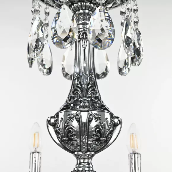Подвесная люстра Bohemia Ivele Crystal AL79101/10/250 B NB, Никель, Металл, Классика стиль, декоративные элементы крупным планом Подвесная люстра Bohemia Ivele Crystal AL79101/10/250 B NB, Никель, Металл, Классика стиль, декоративные элементы крупным планом