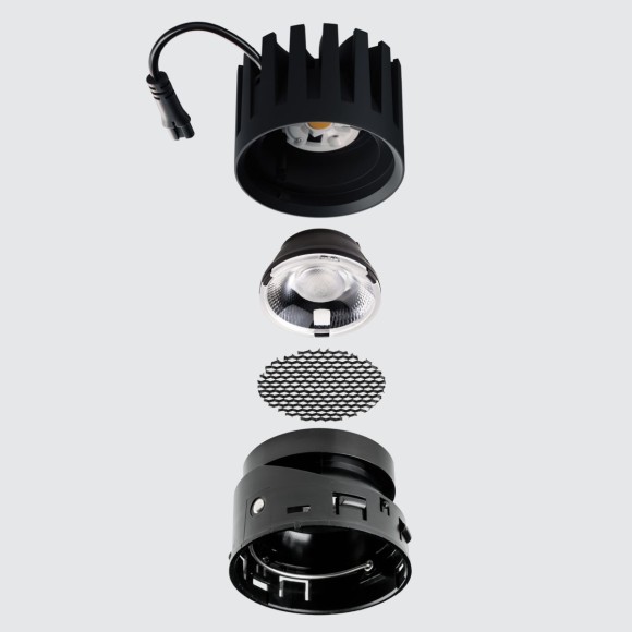 Модуль профессиональный светодиодный 12W 3000K в сборе с суппортом с углом наклона до 30° Lightstar Stella Pro 075083