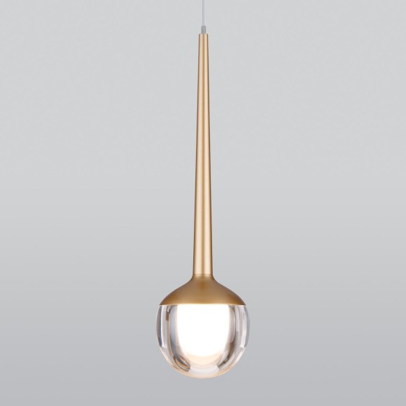 Подвесной светодиодный светильник Elektrostandard DLS028 6W 4200K золото 4690389149047