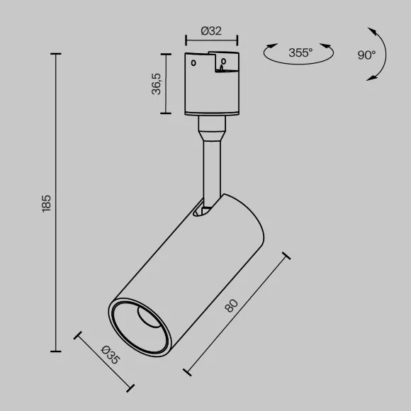 Трековый магнитный светильник Maytoni Focus Led TR163-1-5W3K-M-B, 3000 Трековый магнитный светильник Maytoni Focus Led TR163-1-5W3K-M-B, 3000