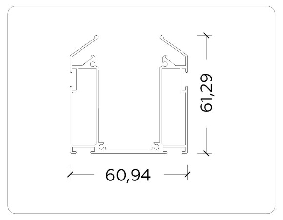 Корпус для накладного шинопровода Ambrella Light Magnetic 220V GL1013