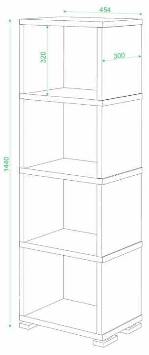 Стеллаж-колонка Домино СБ-15/4 MER_SB-15-4-BE