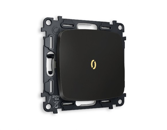 Комплект механизма 1-кл проходного выключателя с подсветкой Ambrella Volt Omega MO802030