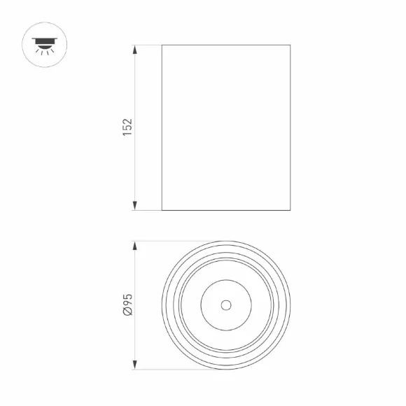 Накладной светильник Arlight SP-SALT-R95-20W Warm3000 (BK, 40 deg, 230V) 056754 Накладной светильник Arlight SP-SALT-R95-20W Warm3000 (BK, 40 deg, 230V) 056754
