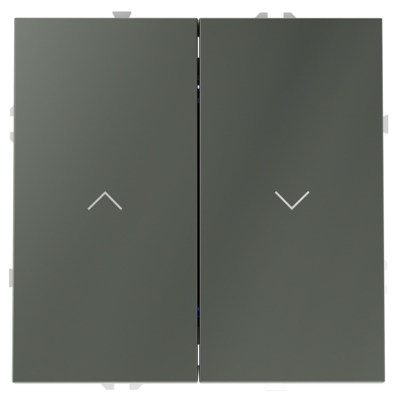 Выключатель встраиваемый Voltum S70 для жалюзи 10А, (титан) VLS020706