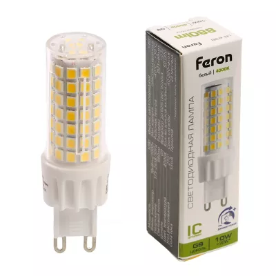 Лампа светодиодная диммируемая Feron LB-438 G9 10W 4000K 51742