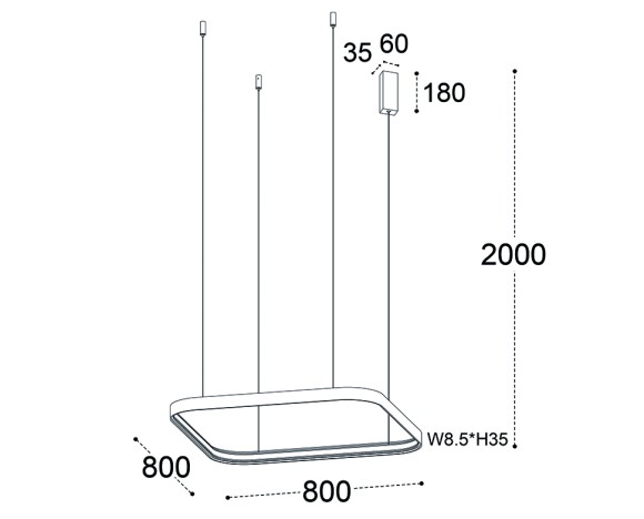 Подвесная светодиодная люстра Italline IT013-6024 white 3000K