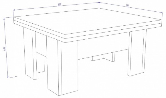 Стол-трансформер Нобиле СТр-3 Н MER_STr-3_N